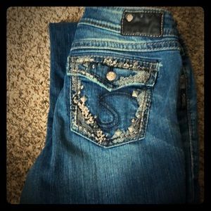 29x33 Silver boot cut jeans long inseam ❤️